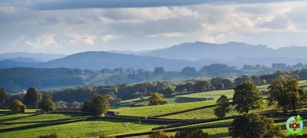 Paysage charolais en automne à proximité de Martigny le comte
